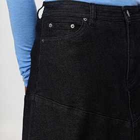 SRJennie Denim Midi Skirt Black - bild 4