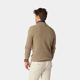 Stickad Bomulls Trja Bowling Collar LESS WORRIES - bild 5