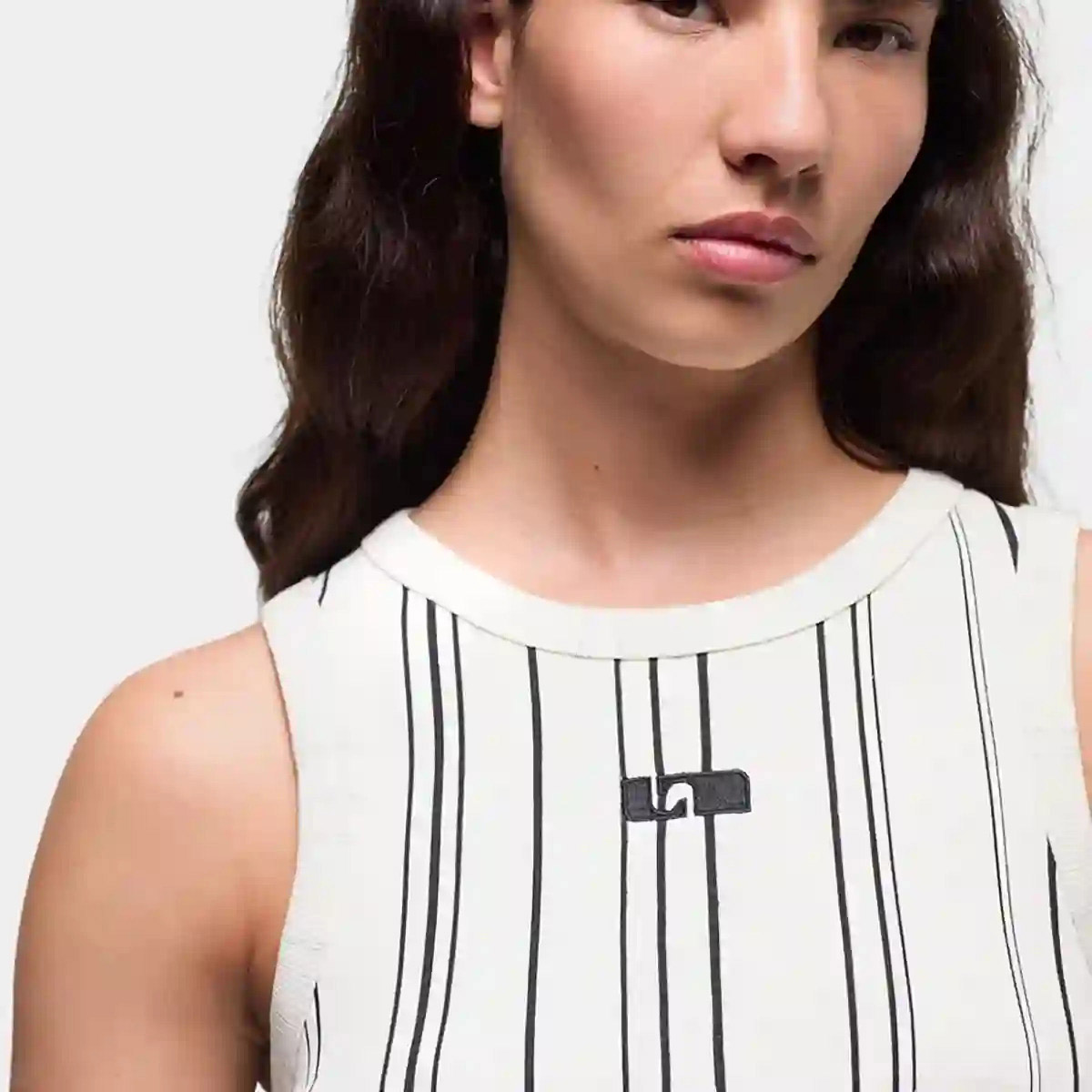 Striped Embroidery Tank Light Blue LAAGAM - bild 3