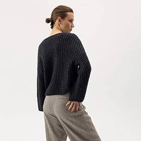 Sweater Cajsa Antrasite Melangei  HOLEBROOK - bild 2