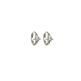 North Star Hoop Earrings Silver - bild 1