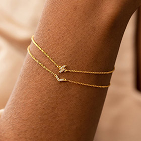 Mini Arrow Bracelet Gold - bild 2