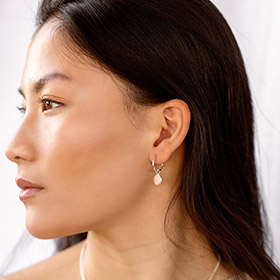 Minimalistica Hsmered Earrings Silver - bild 2