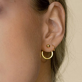 Minimalistica Ring Earrings Gold - bild 2