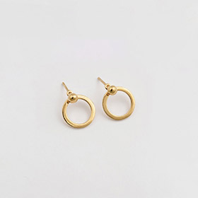 Minimalistica Ring Earrings Gold - bild 1