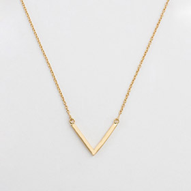 Strict Plain V Neclace Gold - bild 1