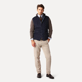 Tech Cord Vest Navy LESS WORRIES - bild 4