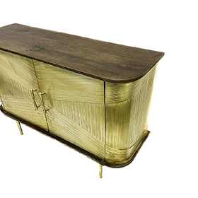 Cabinett Wood 2 door Brass - bild 2