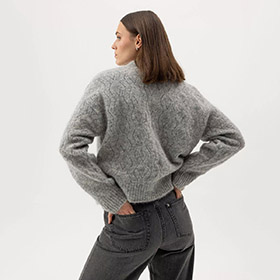 Tindra Cardigan Grey Melange HOLEBROOK - bild 2