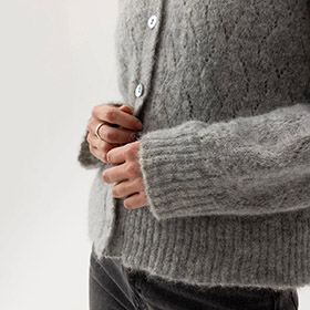 Tindra Cardigan Grey Melange HOLEBROOK - bild 3