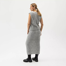 Tindra Skirt Grey Melange HOLEBROOK - bild 3