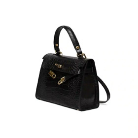 Trento Maxi Handv�ska Croco Black - bild 2