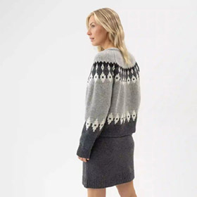 Vigdis Sweater Grey Melange HOLEBROOK - bild 2