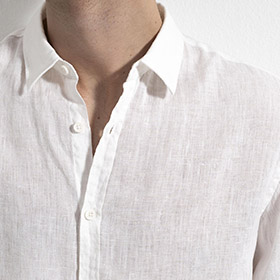 Washed Linen Shirt White - bild 3