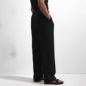 Wide Airo Linen Trousers Black - bild 2