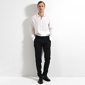 Wide Airo Linen Trousers Black - bild 3