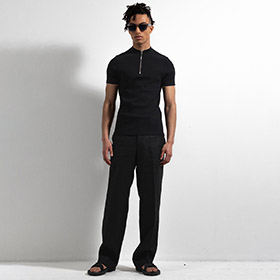 Wide Airo Linen Trousers Black - bild 1