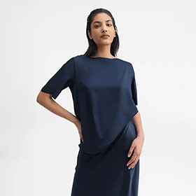 Yoli Silk Blouse Midnight Blue AHLVAR GALLERY - bild 2