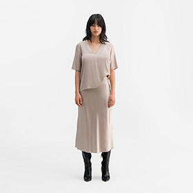 Yoli V-Neck Silk Blouse Griege AHLVAR GALLERY - bild 2